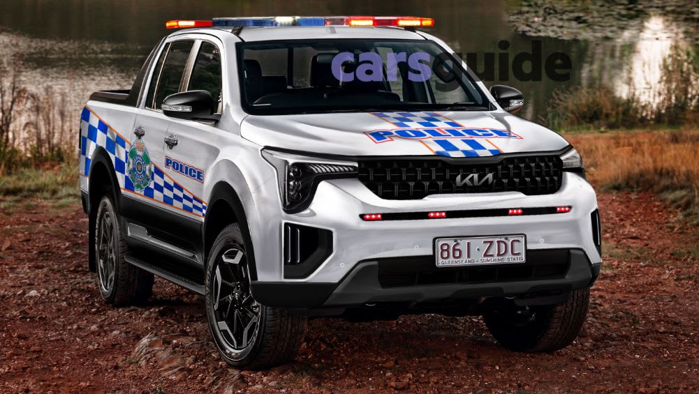 Criminal Intent Kia Tasman To Target Police Duties As New Diesel Ute   KIa Tasman Police Render 